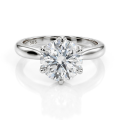 Yulia - ensteinsring med moissanite i tulipanfatning