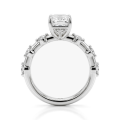 Isla - ring med radiantslipt moissanite og sidesteiner