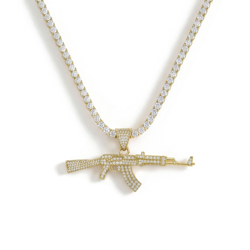 Valor - AK-47-anheng med moissanite