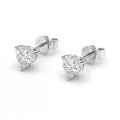 Allure - øredobber med moissanite i hjerteformet slip