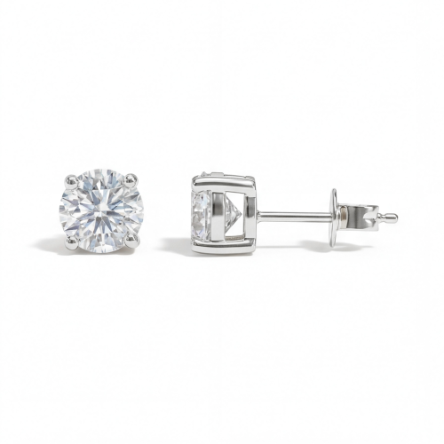 Nova - stiftøredobber med moissanite