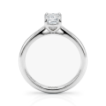 Lustra - ensteinsring med moissanite i radiantslip