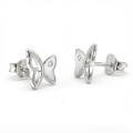 Butterfly Beauty - stiftøredobber med moissanite