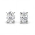 Ovalis – ovale moissanite-stiftøredobber
