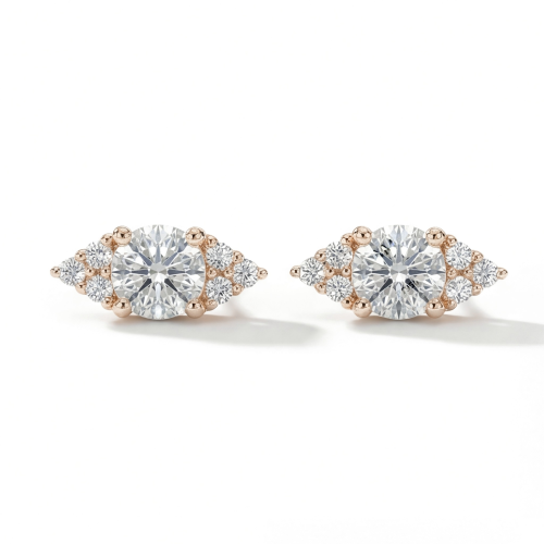 Lustrous - stiftøredobber med moissanite