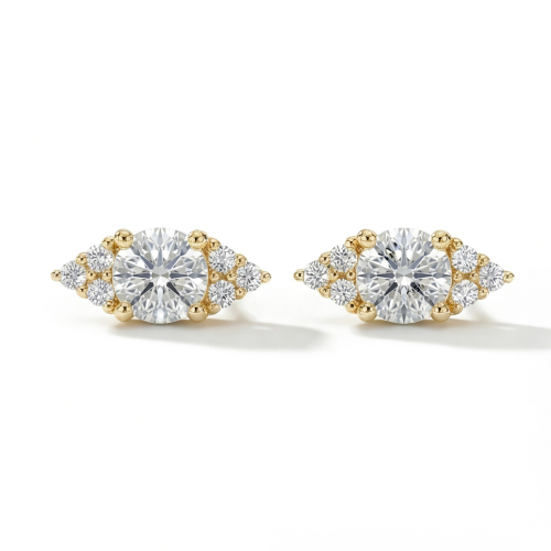 Lustrous - stiftøredobber med moissanite