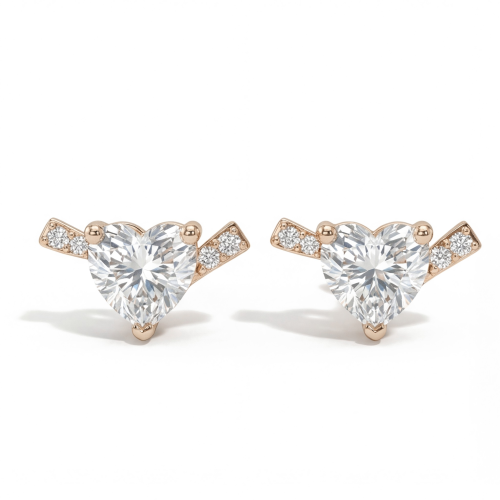 Heart's Desire - stiftøredobber med moissanite