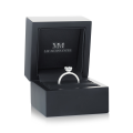 Astra - moissanite-ring med pavéfattede sidesteiner og skjult halo