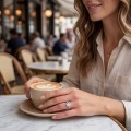 Luminaire - ring med radiantslipt moissanite, marquiseslipte sidesteiner og skjult halo