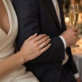 Demi - ensteinsring med rund moissanite i halv sargfatning