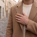 Horizon - giftering til herre med moissanite og pavékanter
