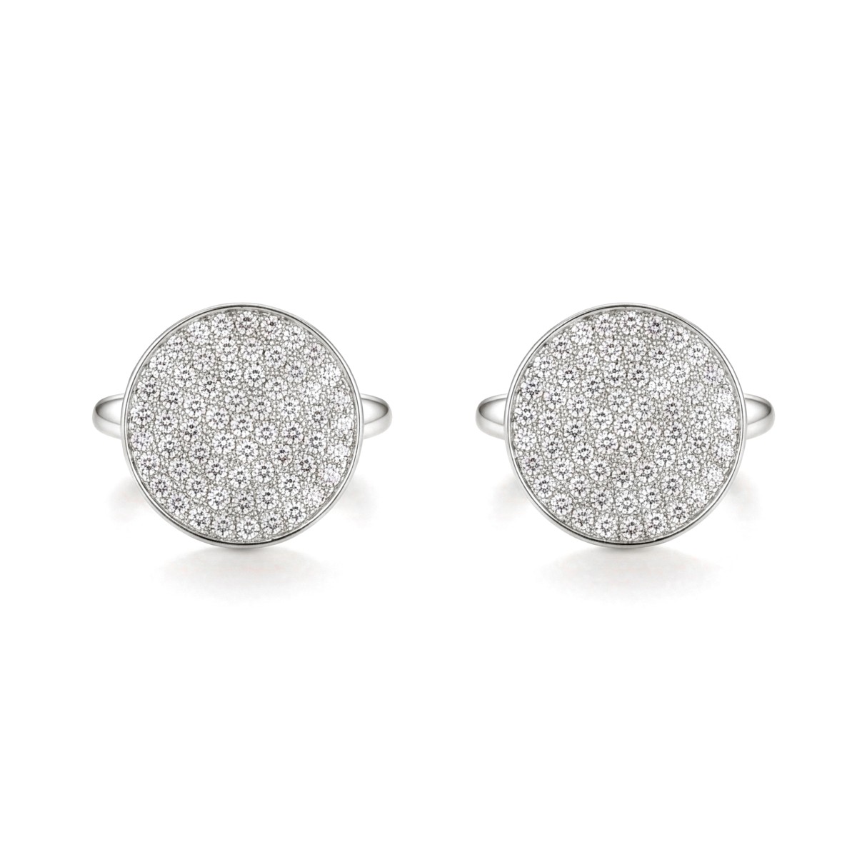 Luxon - mansjettknapper med moissanite i pavéfatning