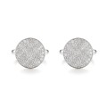 Luxon - mansjettknapper med moissanite i pavéfatning