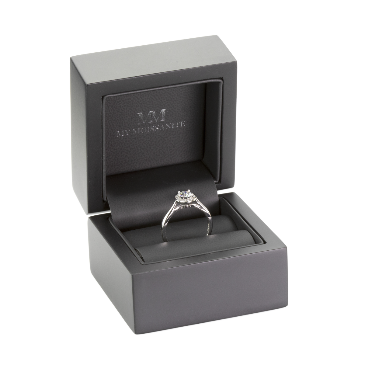 Flexa - justerbar ring med moissanite og halo