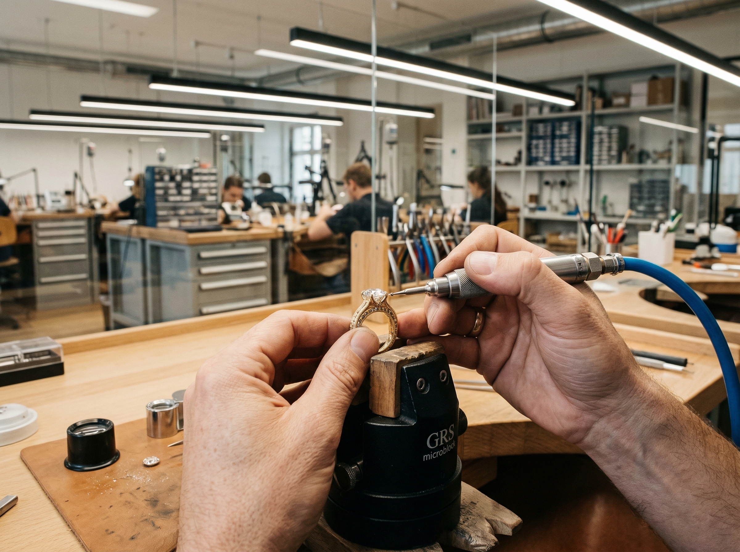 Gullsmed i arbeid